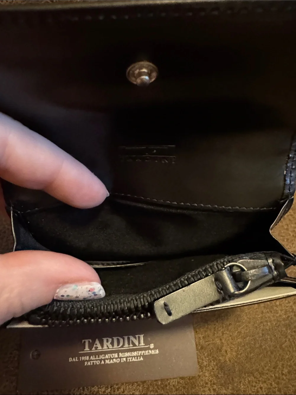 Tardini Black Leather Wallet